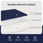 Waterproof Outdoor Bench Cushion with Adjustable Straps