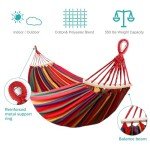 Sturdy 550lb Canvas Camping Hammock with Straps