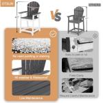 OTSUN Outdoor Tall Adirondack Chairs - Set of 2