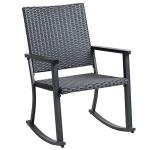 C-Hopetree Outdoor Rocking Chair with Metal Frame