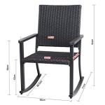 C-Hopetree Outdoor Rocking Chair with Metal Frame