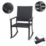 C-Hopetree Outdoor Rocking Chair with Metal Frame