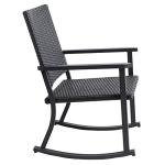 C-Hopetree Outdoor Rocking Chair with Metal Frame
