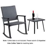 C-Hopetree Outdoor Rocking Chair with Metal Frame