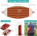 Sturdy 550lb Canvas Camping Hammock with Straps