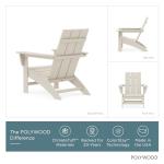 Modern Adirondack Chair in Sand by POLYWOOD