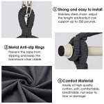 Y-STOP Hanging Hammock Chair with Cushions - Dark Grey