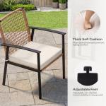 5-Piece Wicker Outdoor Patio Dining Set