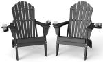 Folding Adirondack Chair Set of 2 - Black