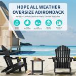 Folding Adirondack Chair Set of 2 - Black