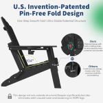 Folding Adirondack Chair Set of 2 - Black