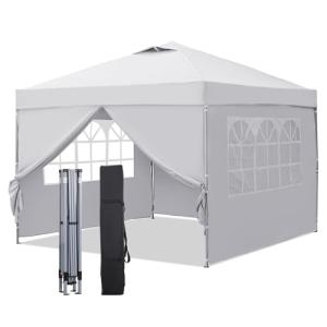 10x10ft Instant Pop-up Canopy Tent with Walls