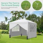 10x10ft Instant Pop-up Canopy Tent with Walls