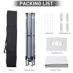 10x10ft Instant Pop-up Canopy Tent with Walls