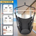 Y-STOP Hanging Hammock Chair with Cushions - Dark Grey