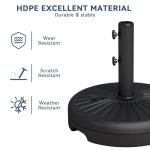 22L Outdoor Water-Filled Umbrella Base Stand