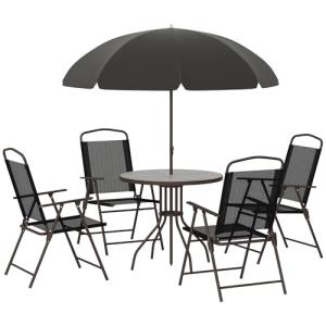 6-Piece Patio Dining Set with Umbrella