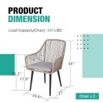 Patiorama Woven Rattan Outdoor Dining Chair Set