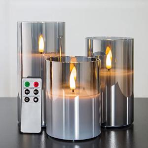 Eywamage Flameless LED Pillar Candles with Remote