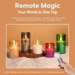 Eywamage Flameless LED Pillar Candles with Remote