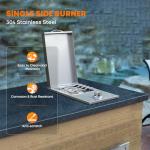 Stainless Steel Built-in Side Burner for Outdoor Kitchens