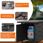 Walsunny 43" Propane Fire Pit Table with Lid