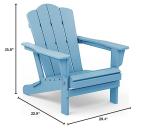 Folding Adirondack Chair - Light Blue, All-Weather