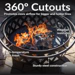 36-Inch Bronze Crossweave Wood-Burning Fire Pit