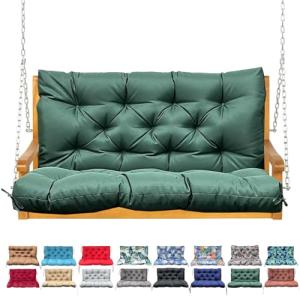 Cozy Waterproof Porch Swing Cushion – Dark Green