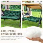 Cozy Waterproof Porch Swing Cushion – Dark Green