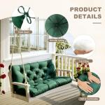 Cozy Waterproof Porch Swing Cushion – Dark Green