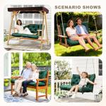 Cozy Waterproof Porch Swing Cushion – Dark Green