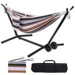 Wilsall Heavy-Duty Portable Double Hammock with Stand