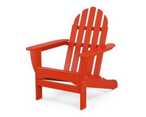 Sunset Red Classic Adirondack Patio Chair