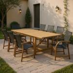 Franklin 9-Piece Teak Patio Dining Set