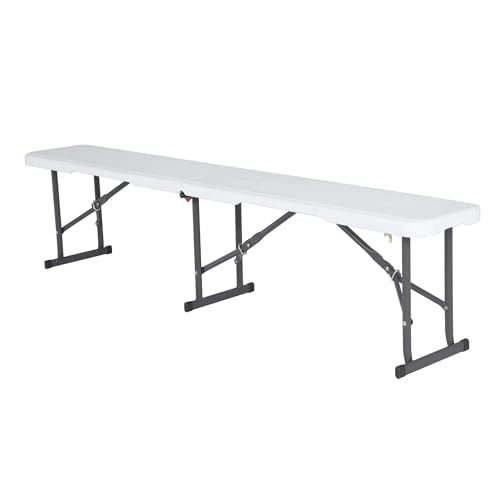 Lifetime Portable Folding Bench - Classic White