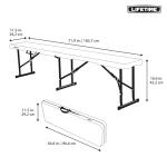 Lifetime Portable Folding Bench - Classic White