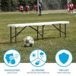 Lifetime Portable Folding Bench - Classic White