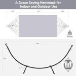 Light Gray Stand Alone Hammock for Two