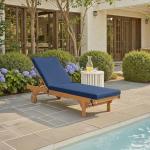 Newport Outdoor Adjustable Chaise Lounge Chair with Table