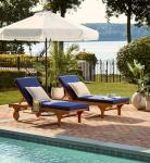 Newport Outdoor Adjustable Chaise Lounge Chair with Table