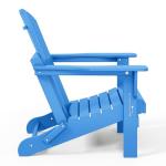 Pacific Blue Adirondack Folding Chair for Outdoors
