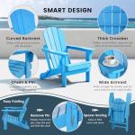 Pacific Blue Adirondack Folding Chair for Outdoors