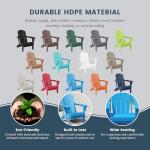 Pacific Blue Adirondack Folding Chair for Outdoors