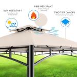 5x8 Cream Grill Gazebo Canopy for Patio