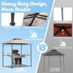 5x8 Cream Grill Gazebo Canopy for Patio