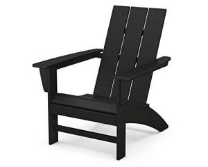 Black Modern Adirondack Chair by POLYWOOD