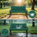 Dark Green Outdoor Swing Cushions for 2-3 Seat