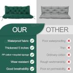 Dark Green Outdoor Swing Cushions for 2-3 Seat