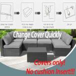 14-Piece Outdoor Sofa Cushion Cover Set